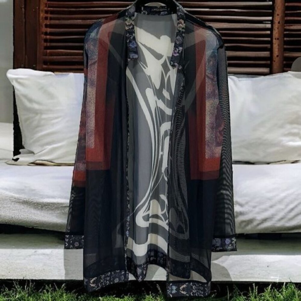 Alberto Makali Sheer Artsy Cardigan Gothic Fairy Whimsical‎ Grunge Size M